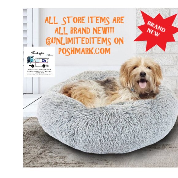 Precious Tails Luxury Plush Pet Beds HP 🆕Grey Blue Pink HOST PICK 🆕😮⚡🚚 - Picture 9 of 11